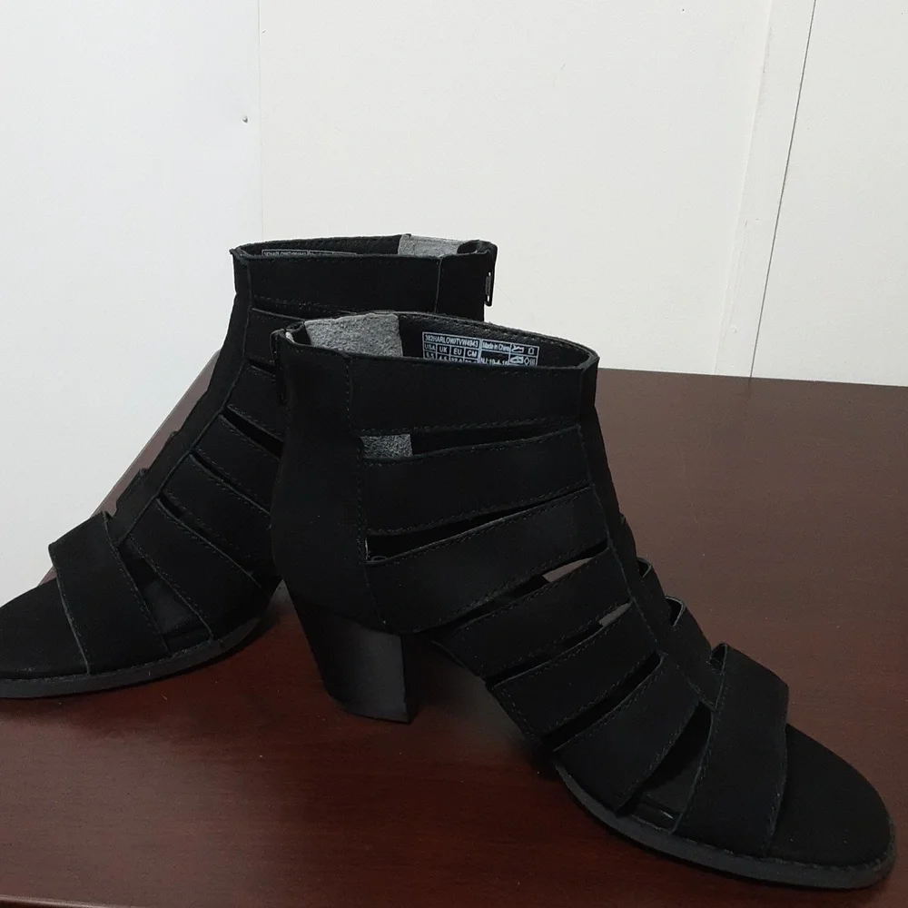 Vionic Harlow Gladiator‎ Cage Block Heel Shoe 6.5